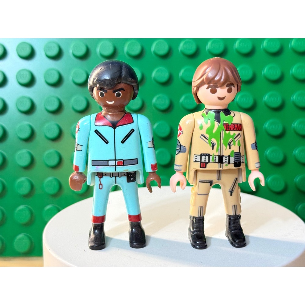 Playmobil Ghostbusters Peter Venkman and Winston Zeddemore Action Figure Lot 3"